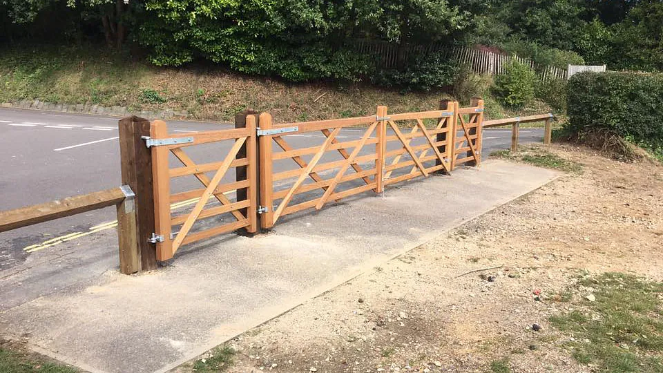 An example of Iroko field gates that we erected for a customer.
