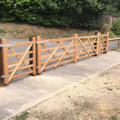 An example of Iroko field gates that we erected for a customer.