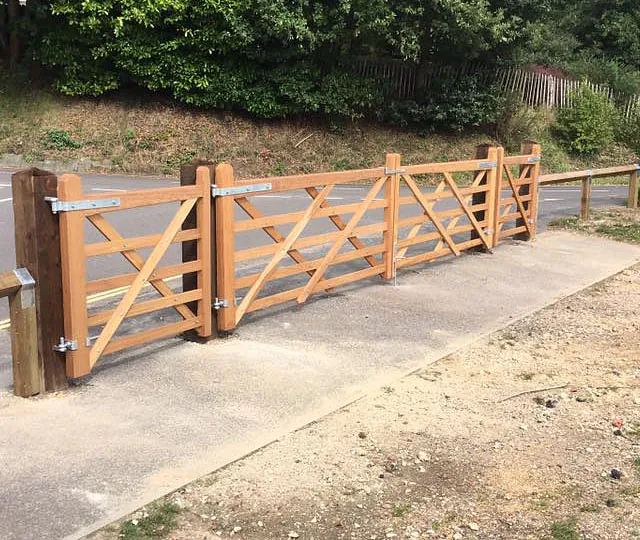 An example of Iroko field gates that we erected for a customer.