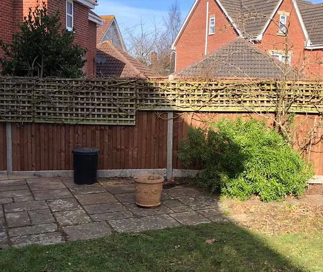 A customers fence we erected that has close boards with concrete posts and gravel boards. 