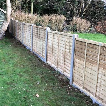Fence panels and posts that we pressure treated.