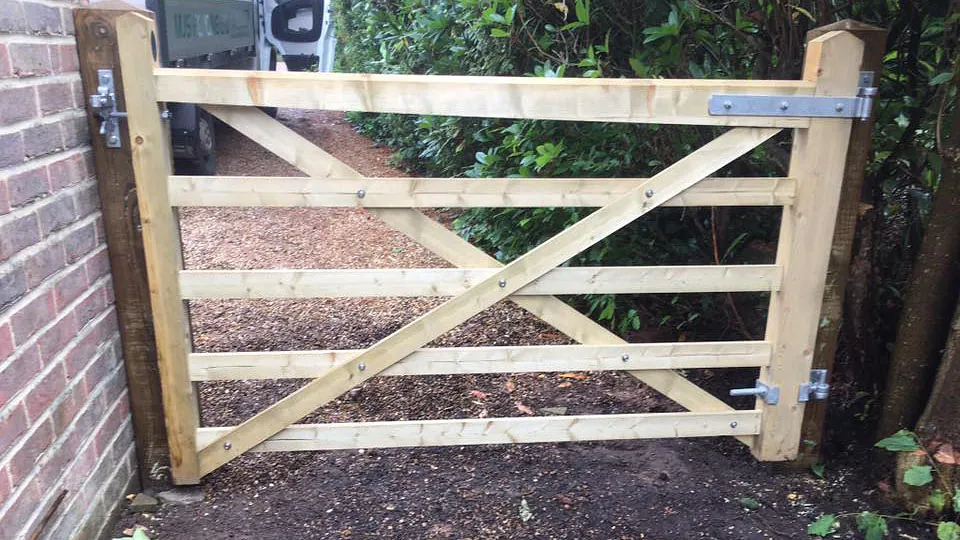 5 bar field gate that we installed for a customer.