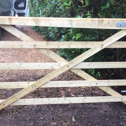 5 bar field gate that we installed for a customer.
