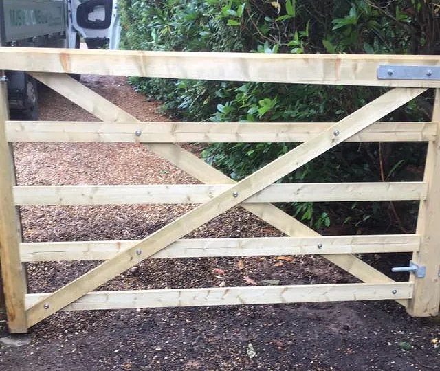 5 bar field gate that we installed for a customer.