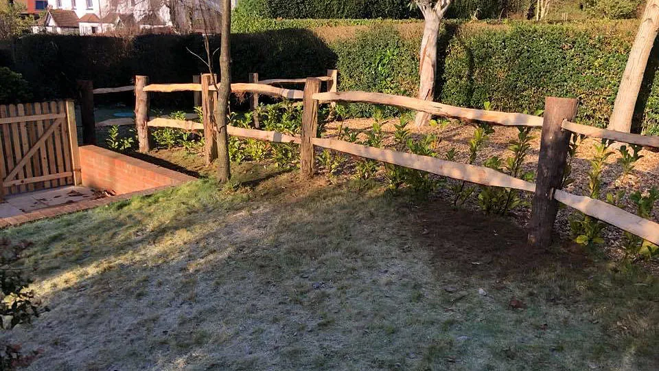 A customers chestnut post and rail that we erected.
