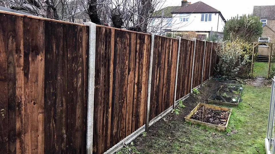 A customers fence we erected that has close boards.