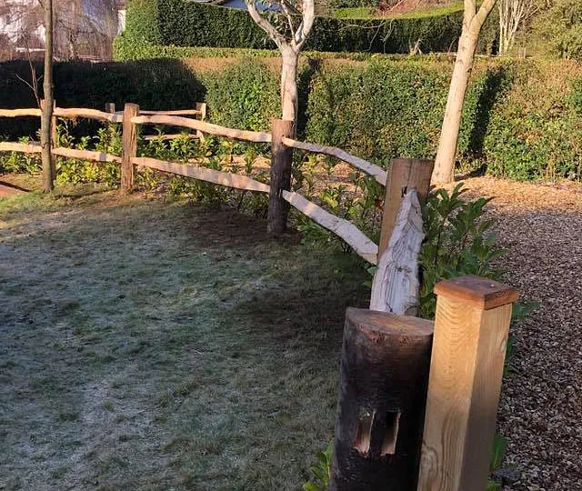 A customers chestnut post and rail that we erected.