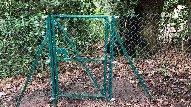 5ft high chain fence at a local nature reserve.