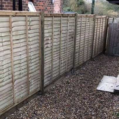 Fence panels that we pressure treated.