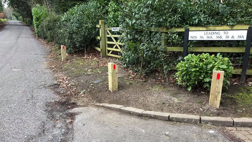 A some wooden bollards we installed for a customer.