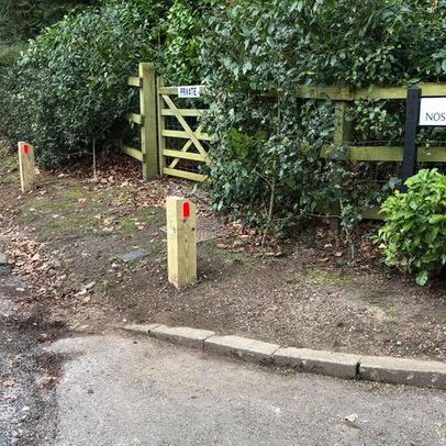 A some wooden bollards we installed for a customer.
