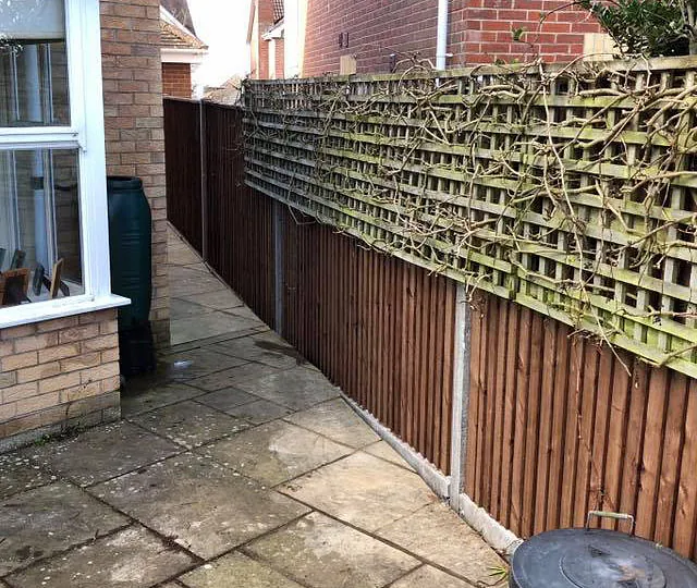 A customers fence we erected that has close boards with concrete posts and gravel boards. 