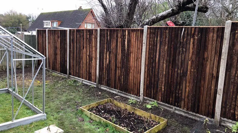 A customers fence we erected that has close boards.