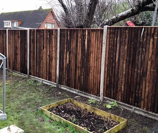 A customers fence we erected that has close boards.